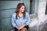 Mandala on White Headband-Turban Twist and Yoga Styles | Sweet Stitch Novelties - Sweet Stitch Novelties