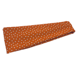 Dotties on Orange Headband-Twist or Yoga | Sweet Stitch Novelties