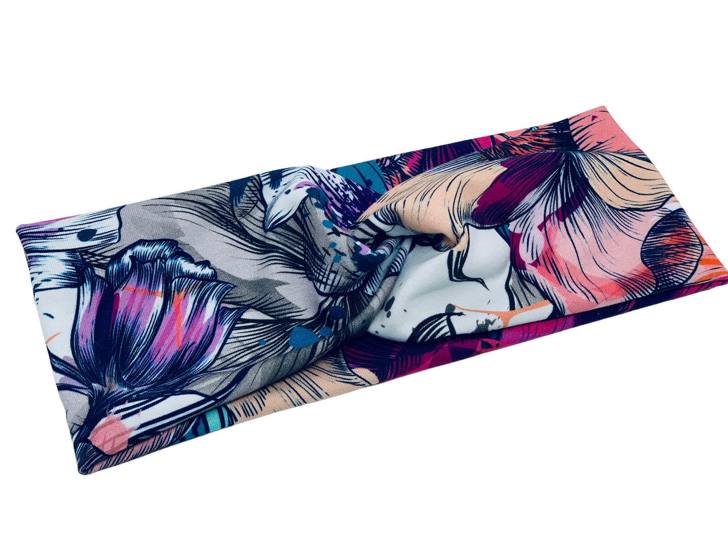 Graffiti Floral Headband-Twist and Yoga | Sweet Stitch Novelties