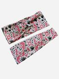 ORGANIC Floral on Pink Headband-Turban Twist and Yoga Styles  |  Sweet Stitch Novelties