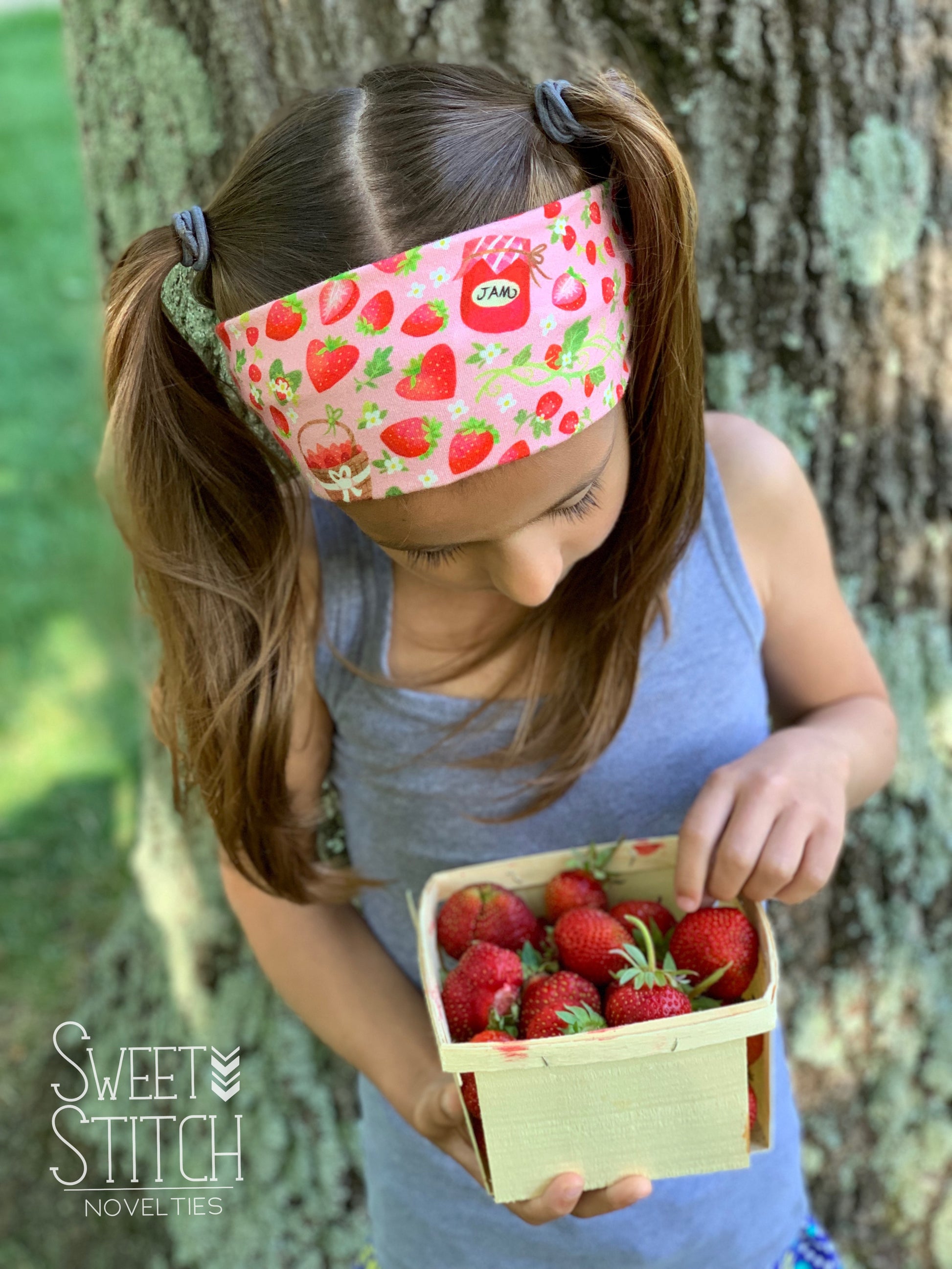 Strawberry Headband-Turban Twist and Yoga Styles | Sweet Stitch Novelties - Sweet Stitch Novelties