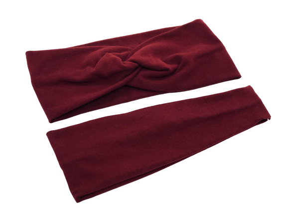 Maroon Headband-Twist or Yoga | Sweet Stitch Novelties