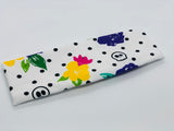 Skulls, Dots, and Floral Headband-Turban Twist and Yoga Styles | Sweet Stitch Novelties - Sweet Stitch Novelties