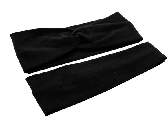 Black Headband-Turban Twist or Yoga | Sweet Stitch Novelties