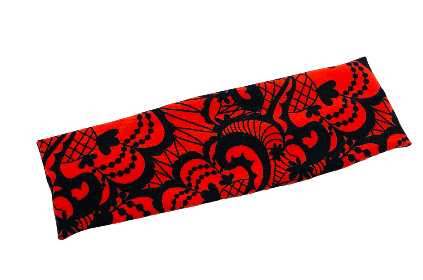 Faux Lace Red Headband-Twist or Yoga | Sweet Stitch Novelties