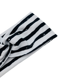Black and White Striped Headband-Twist or Yoga | Sweet Stitch Novelties