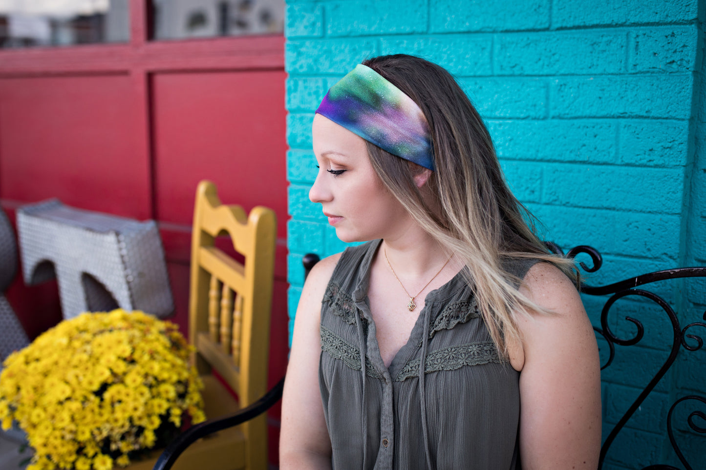 Rosehip Blooms Headband-Turban Twist and Yoga Styles | Sweet Stitch Novelties - Sweet Stitch Novelties