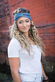 Pastel Blue Adage Headband-Turban Twist and Yoga Styles | Sweet Stitch Novelties